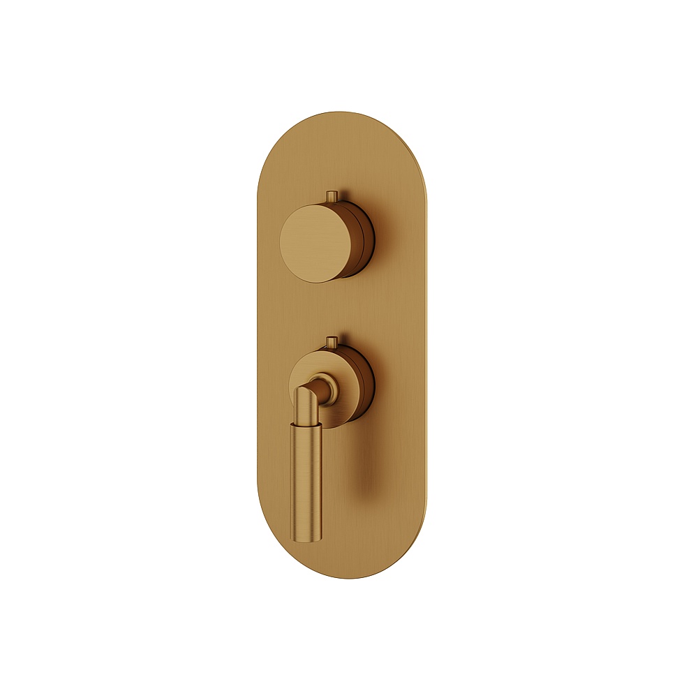 Aquabrass ABSTR3148BGD Aria Trim Set for T12001 Valve - Brushed Gold