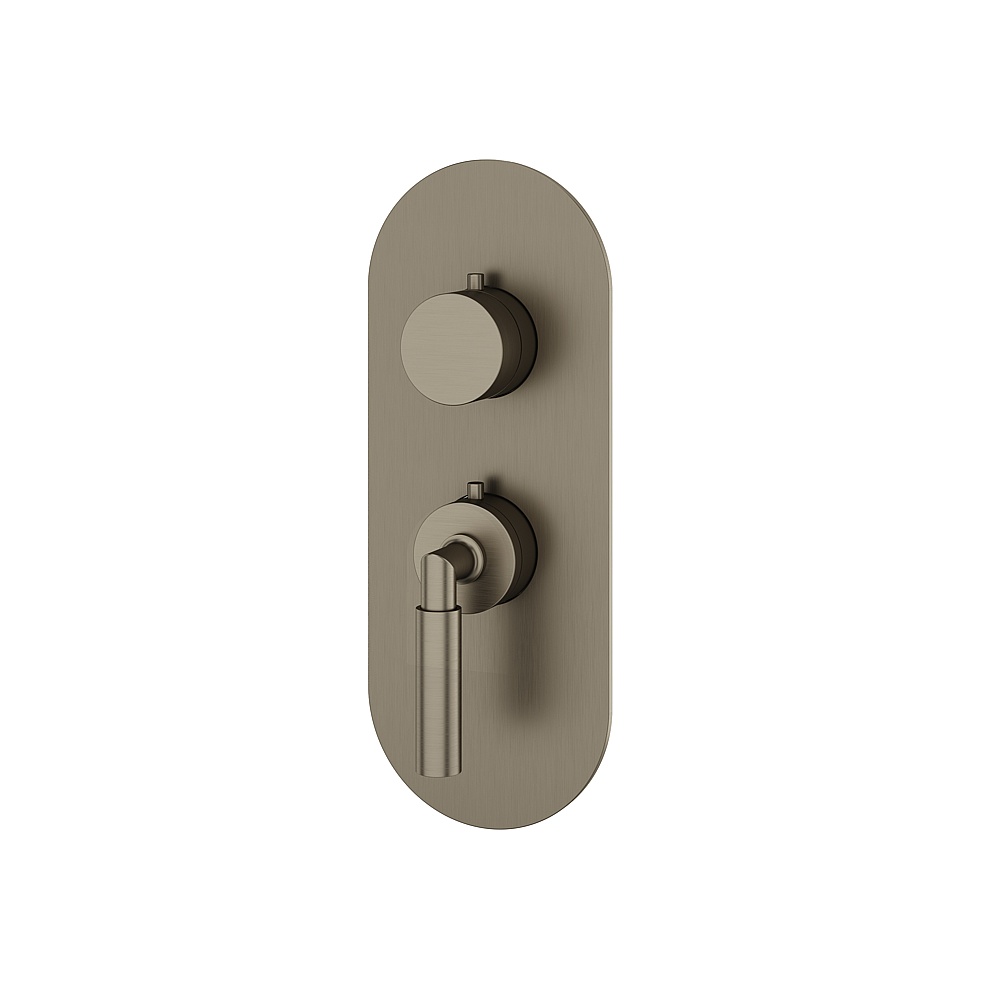 Aquabrass ABSTR3148BBC Aria Trim Set for T12001 Valve - Brushed Black Chrome