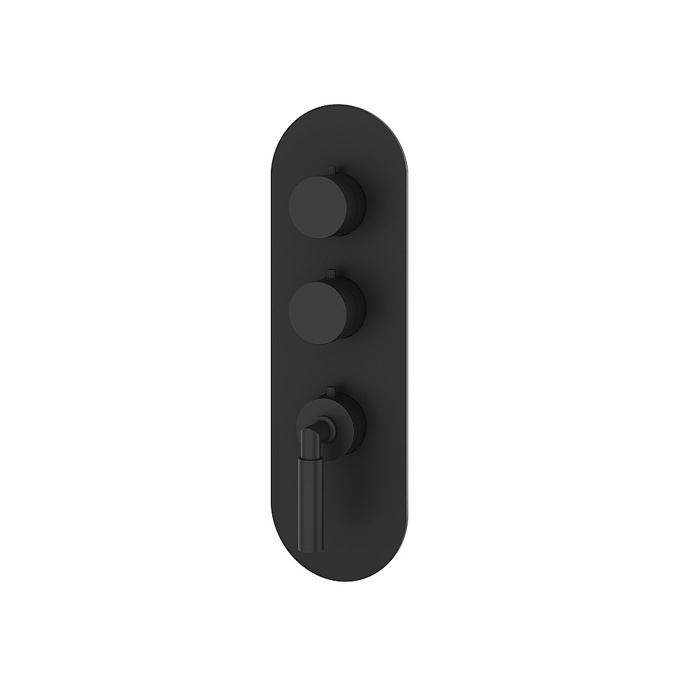 Aquabrass ABSTR3248BK Aria Trim Set for T12002 Valve - Black