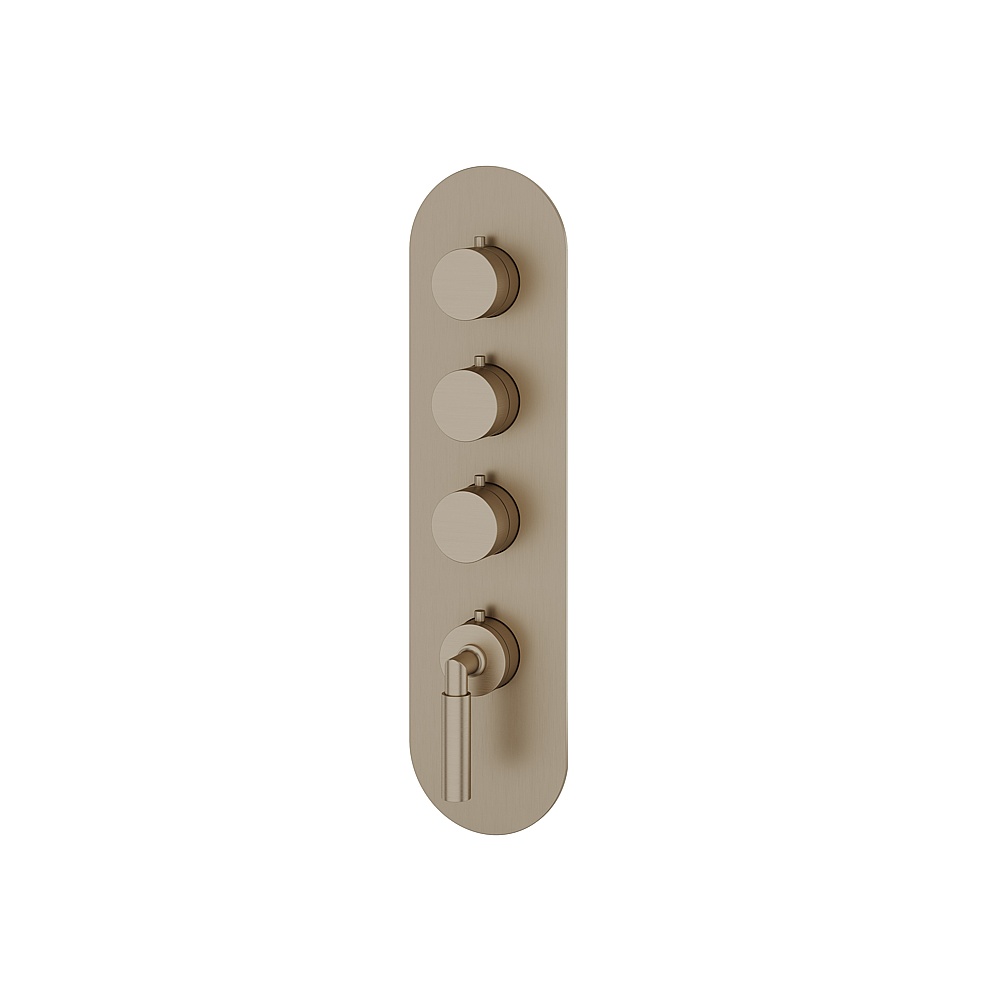 Aquabrass ABSTR3348BN Aria Trim Set for T12003 Valve - Brushed Nickel
