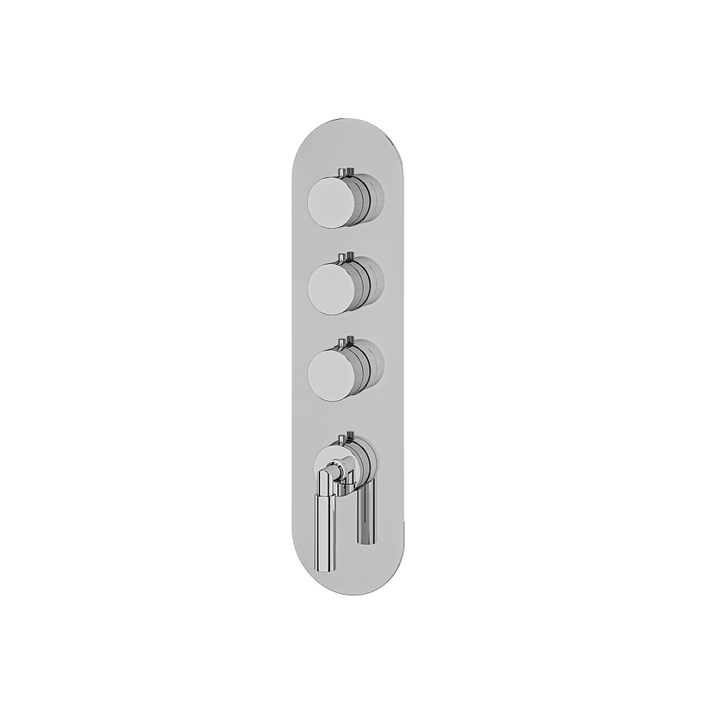Aquabrass ABSTR3348PC Aria Trim Set for T12003 Valve - Polished Chrome