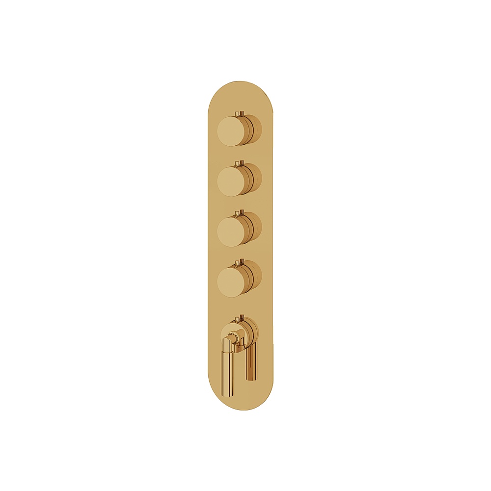 Aquabrass ABSTR3448PGD Aria Trim Set for T12004 Valve - Polished Gold