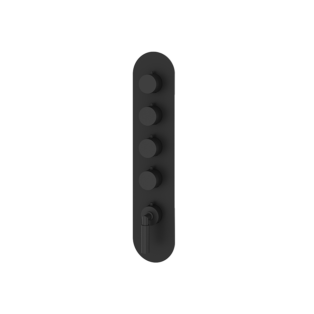 Aquabrass ABSTR3448BK Aria Trim Set for T12004 Valve - Black
