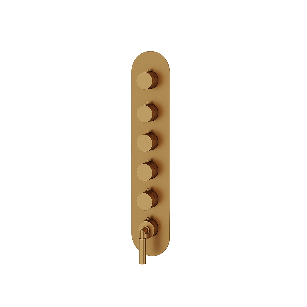 Aquabrass ABSTR3548BGD Aria Trim Set for T12005 Valve - Brushed Gold