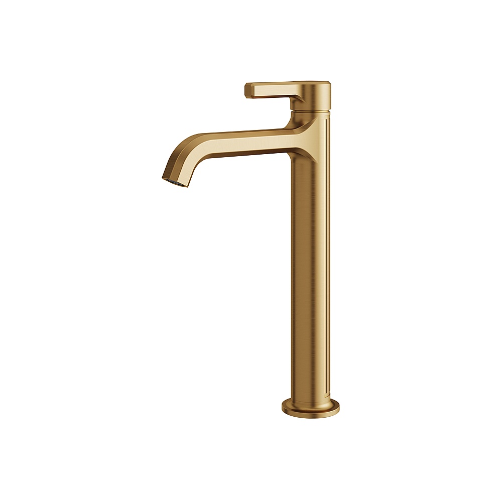 Aquabrass ABFB47020BGD Ariston Single Hole Tall Lavatory Faucet - Brushed Gold