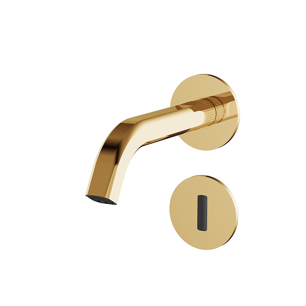 Aquabrass ABFC47068PGD Ariston Touchless Wall Lavatory Faucet for Trim - Polished Gold