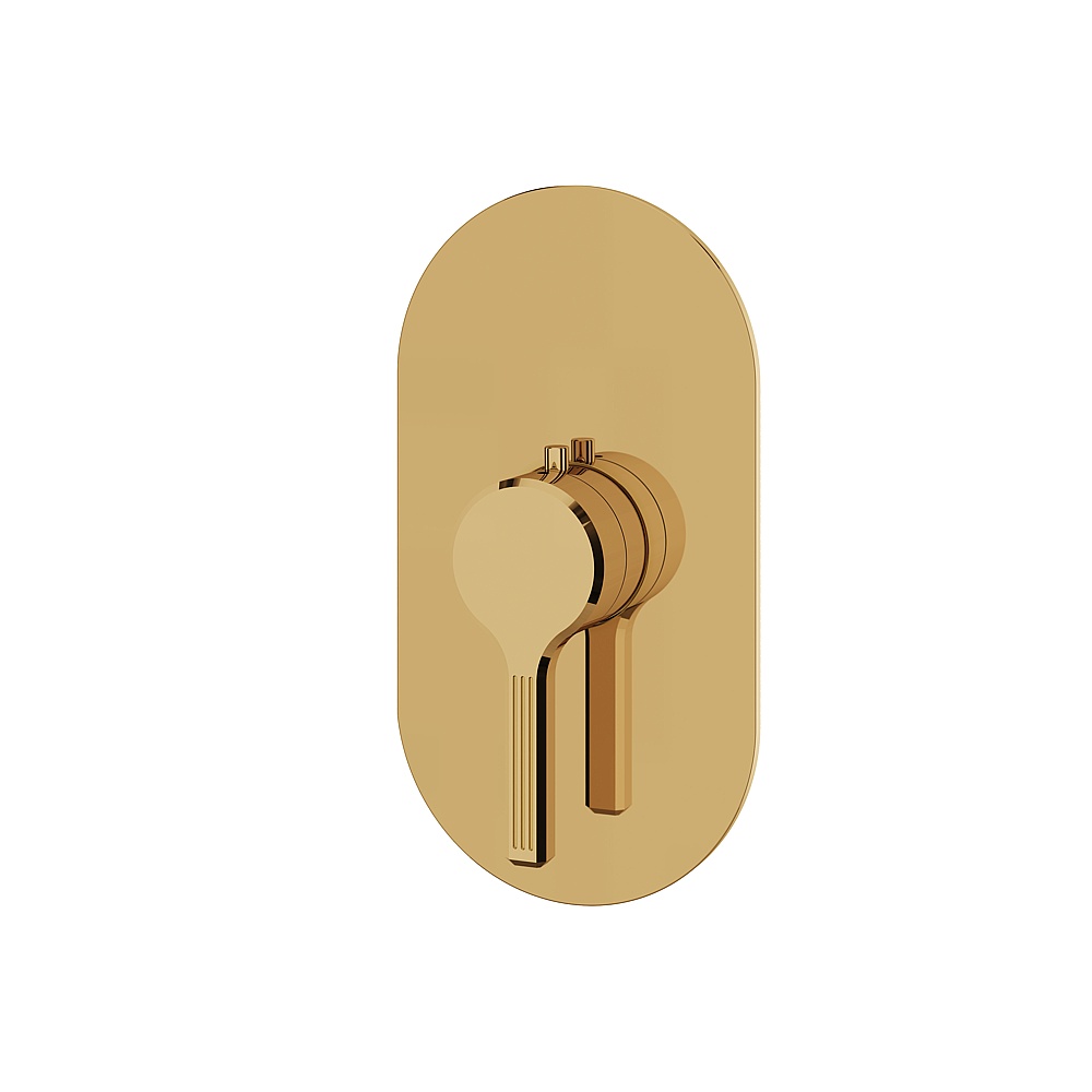 Aquabrass ABSTR3047PGD Ariston Trim Set for T12000 Valve - Polished Gold