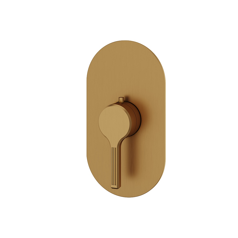 Aquabrass ABSTR3047BGD Ariston Trim Set for T12000 Valve - Brushed Gold