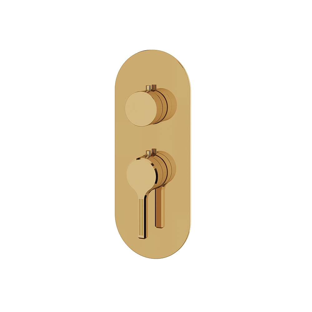 Aquabrass ABSTR3147PGD Ariston Trim Set for T12001 Valve - Polished Gold