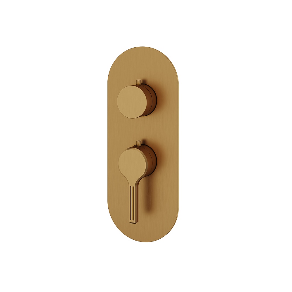Aquabrass ABSTR3147BGD Ariston Trim Set for T12001 Valve - Brushed Gold