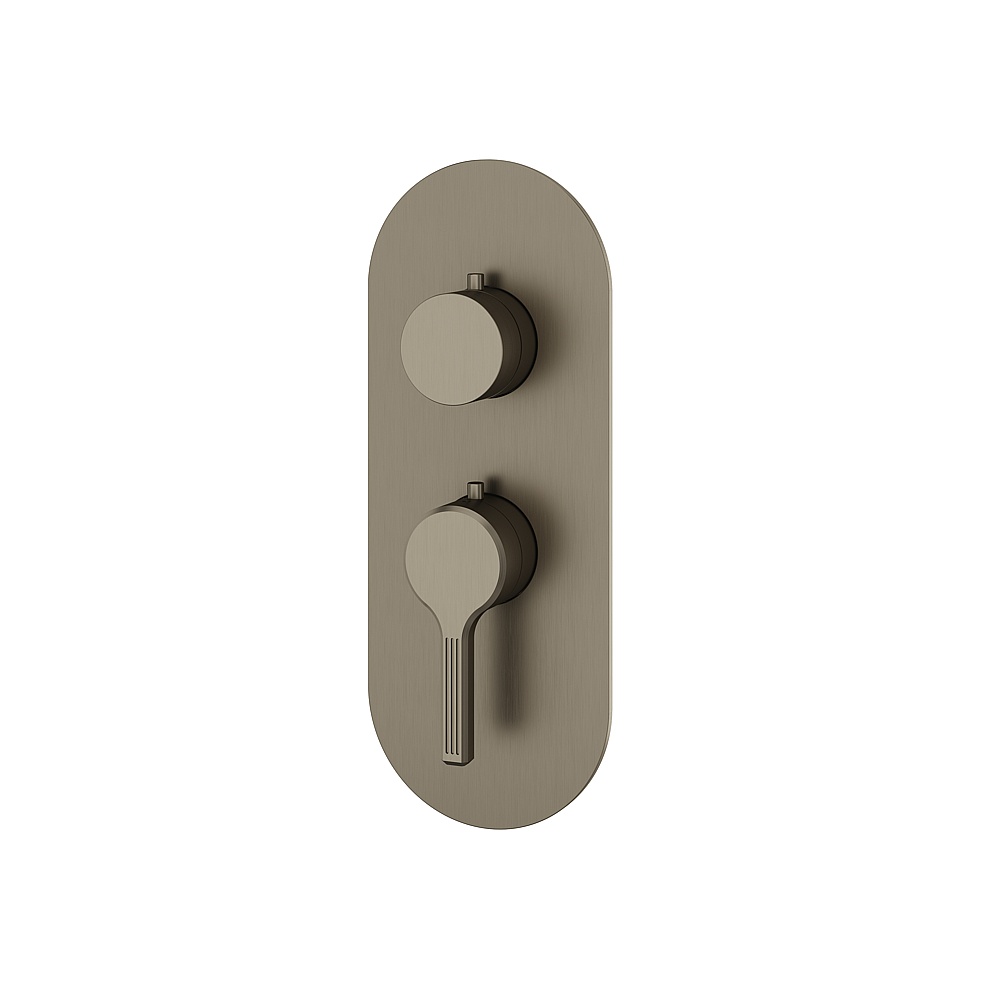 Aquabrass ABSTR3147BBC Ariston Trim Set for T12001 Valve - Brushed Black Chrome