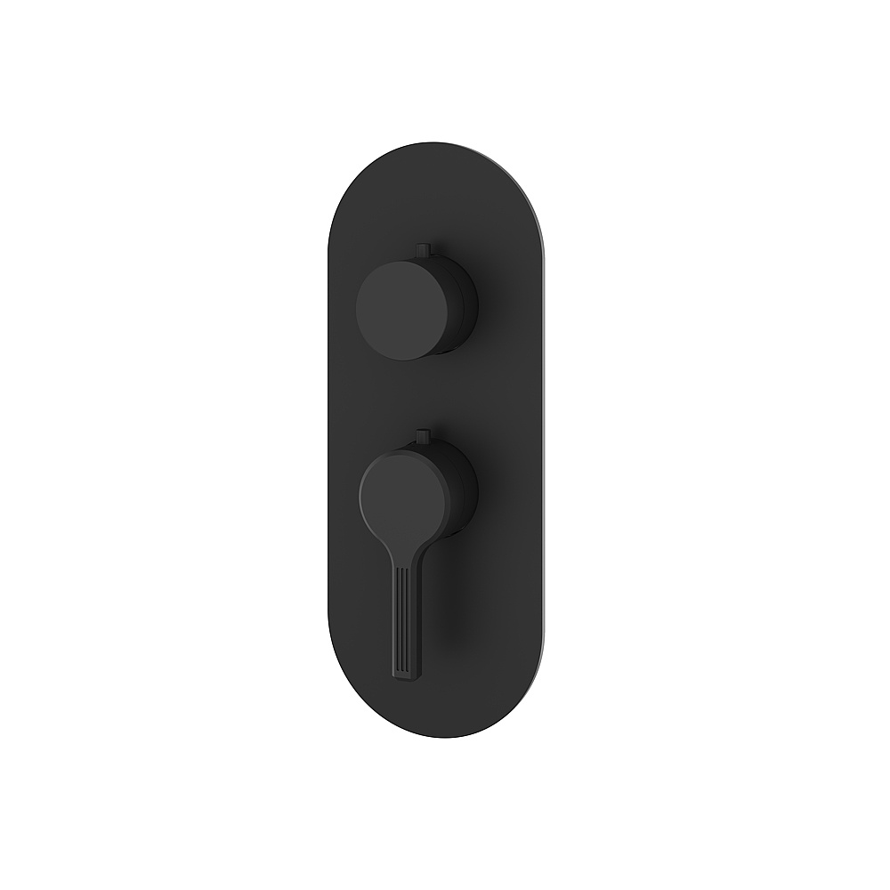 Aquabrass ABSTR3147BK Ariston Trim Set for T12001 Valve - Black