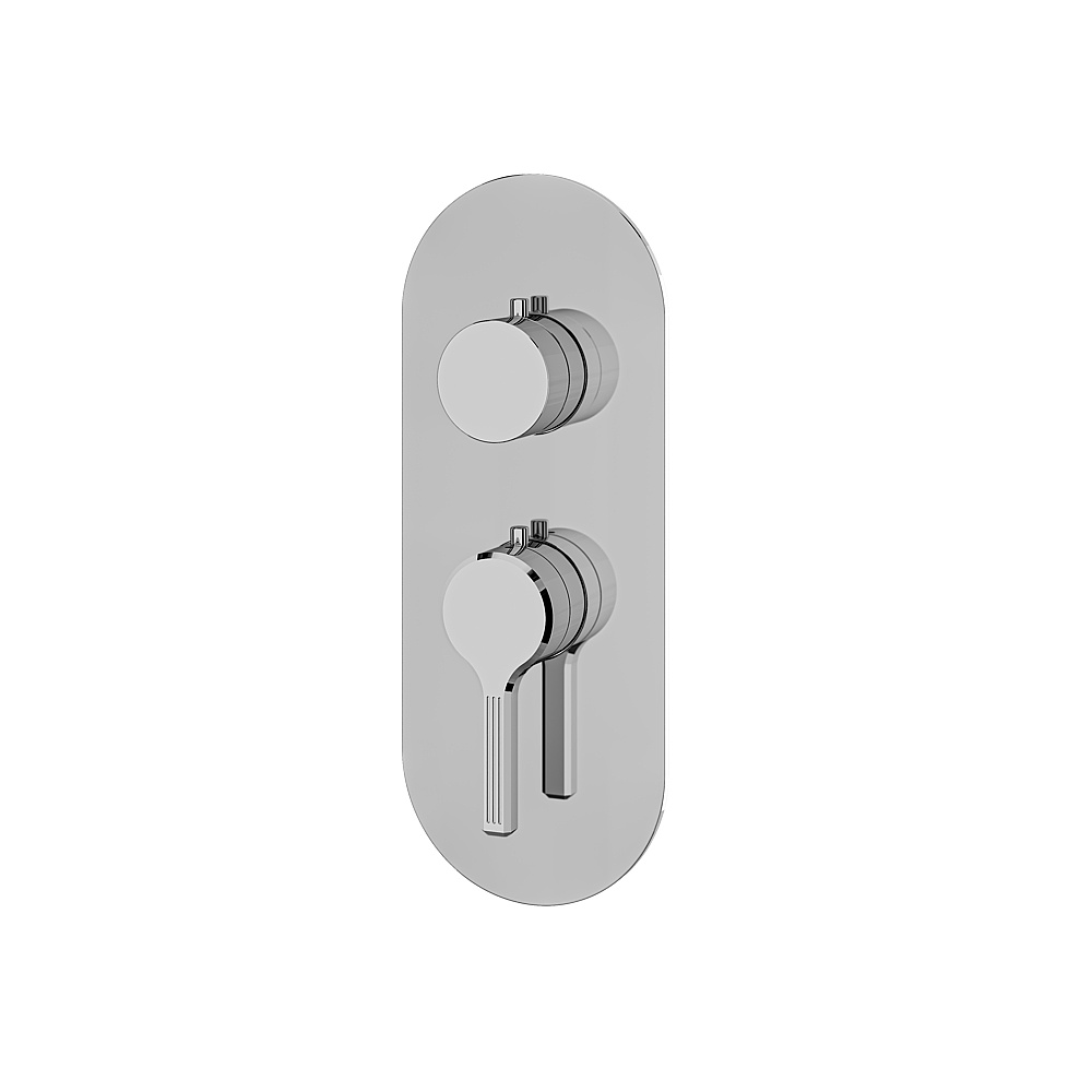 Aquabrass ABSTR3147PC Ariston Trim Set for T12001 Valve - Polished Chrome