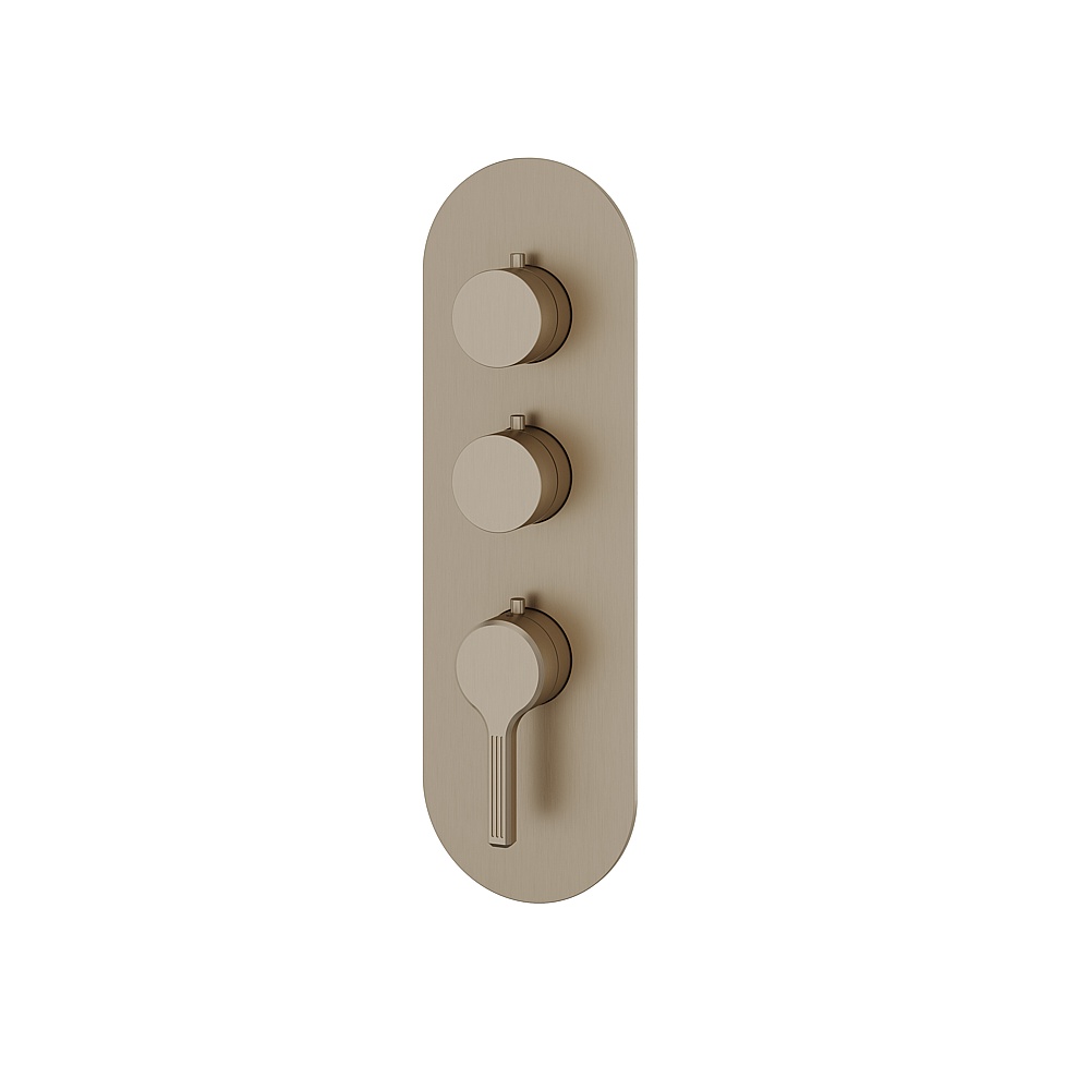 Aquabrass ABSTR3247BN Ariston Trim Set for T12002 Valve - Brushed Nickel