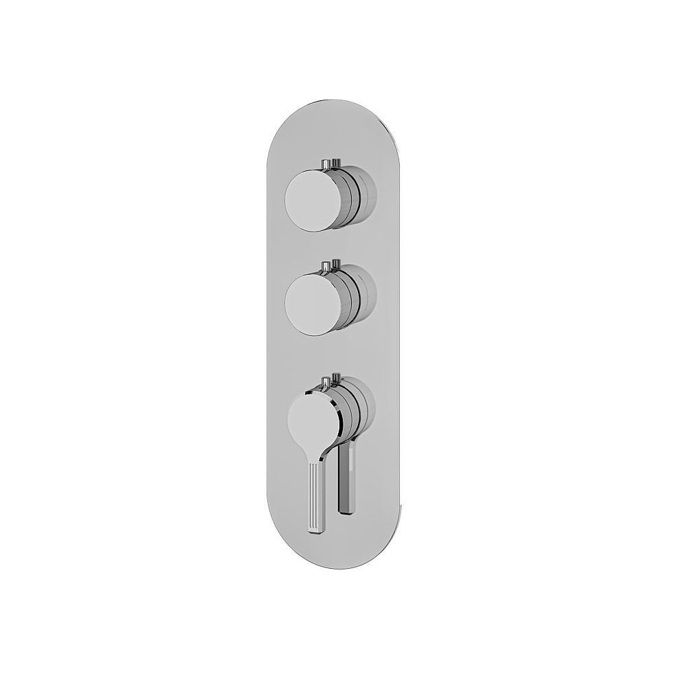 Aquabrass ABSTR3247PC Ariston Trim Set for T12002 Valve - Polished Chrome