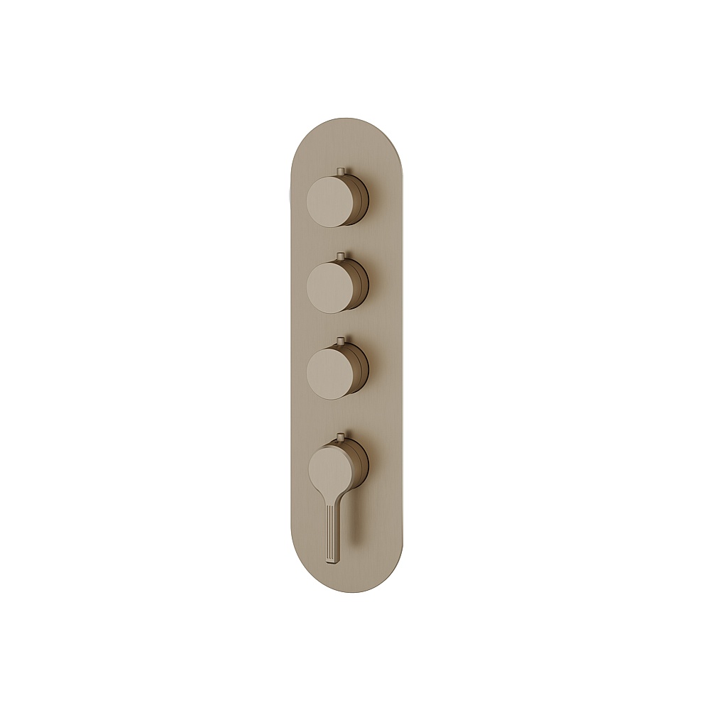 Aquabrass ABSTR3347BN Ariston Trim Set for T12003 Valve - Brushed Nickel