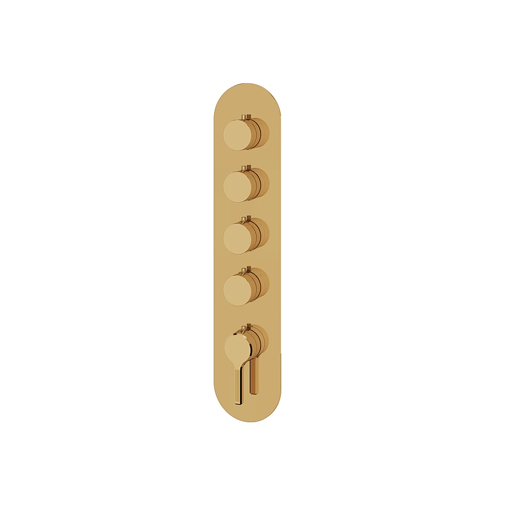 Aquabrass ABSTR3447PGD Ariston Trim Set for T12004 Valve - Polished Gold