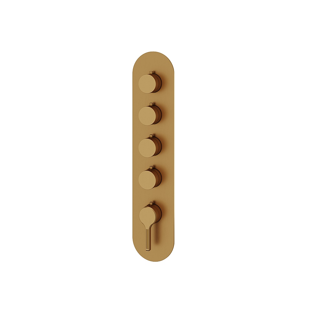 Aquabrass ABSTR3447BGD Ariston Trim Set for T12004 Valve - Brushed Gold