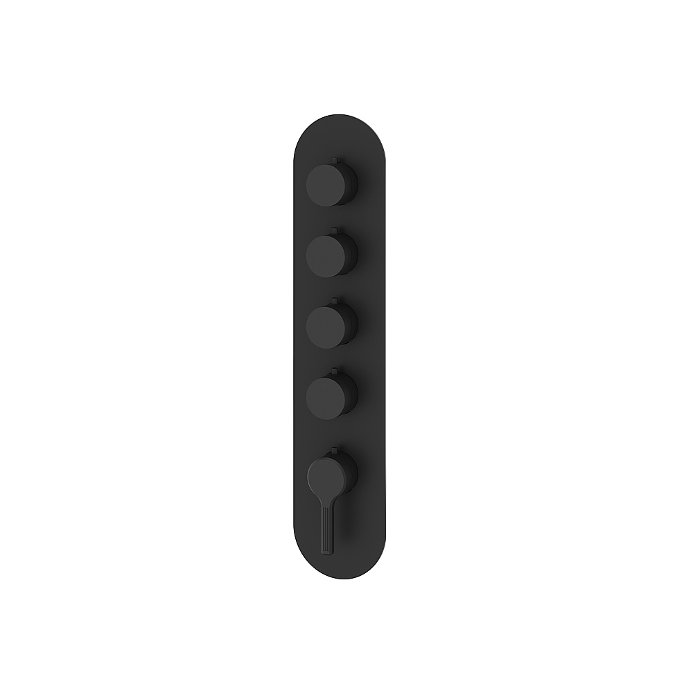 Aquabrass ABSTR3447BK Ariston Trim Set for T12004 Valve - Black