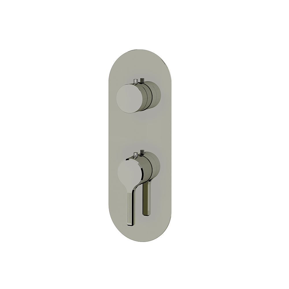 Aquabrass ABSTR8347PN Ariston Trim Set 3-Way Shared for T12123 Valve - Polished Nickel