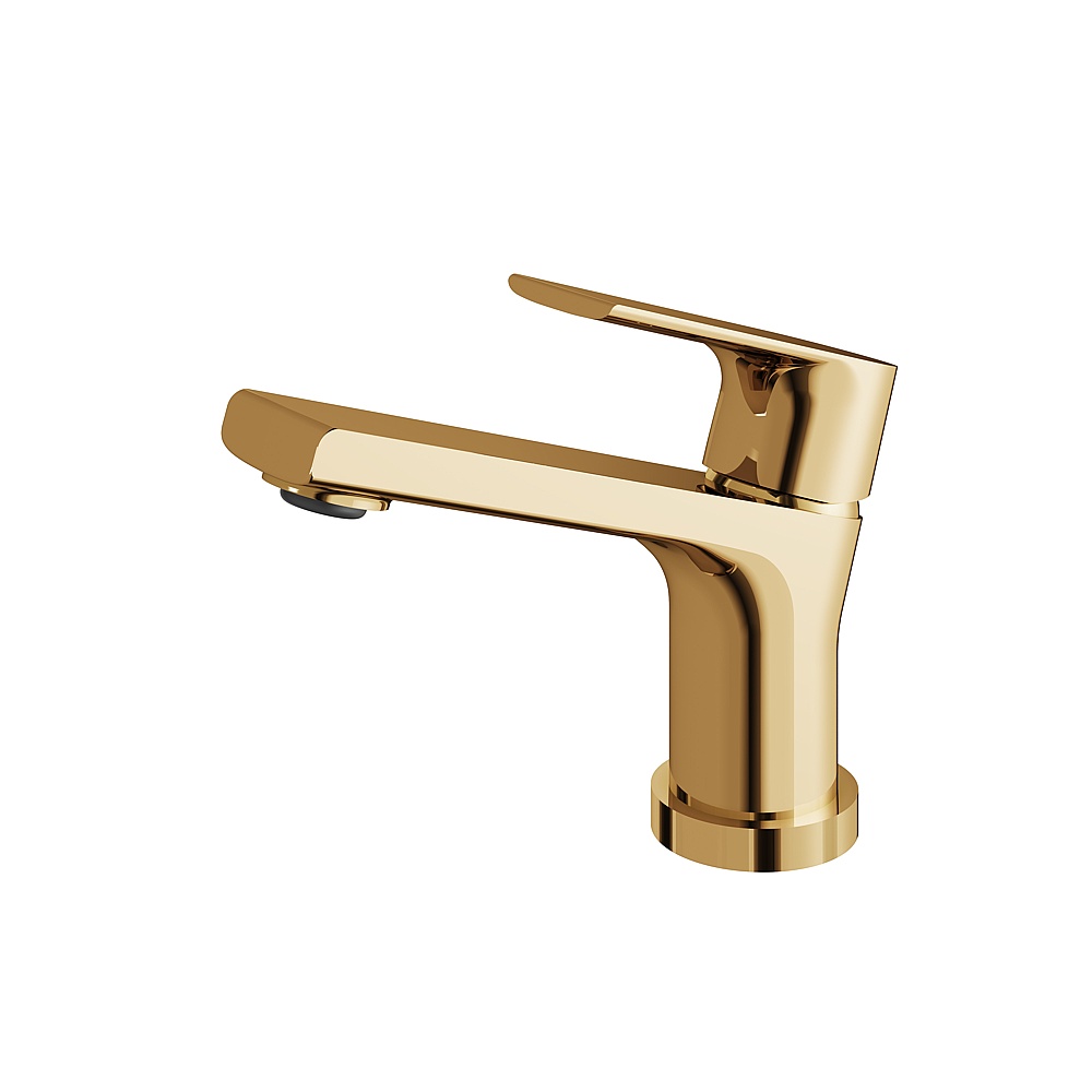 Aquabrass ABFB05014PGD Bamboo Single-Hole Lavatory Faucet - Polished Gold
