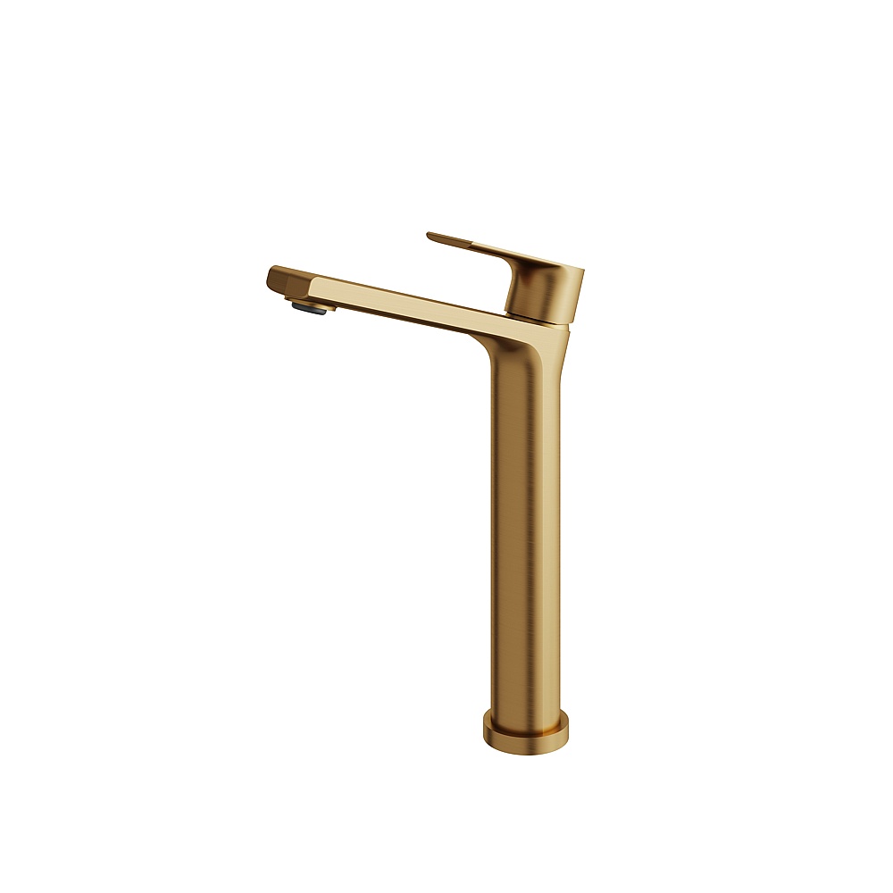 Aquabrass ABFB05020BGD Bamboo Tall Single-Hole Lavatory Faucet - Brushed Gold
