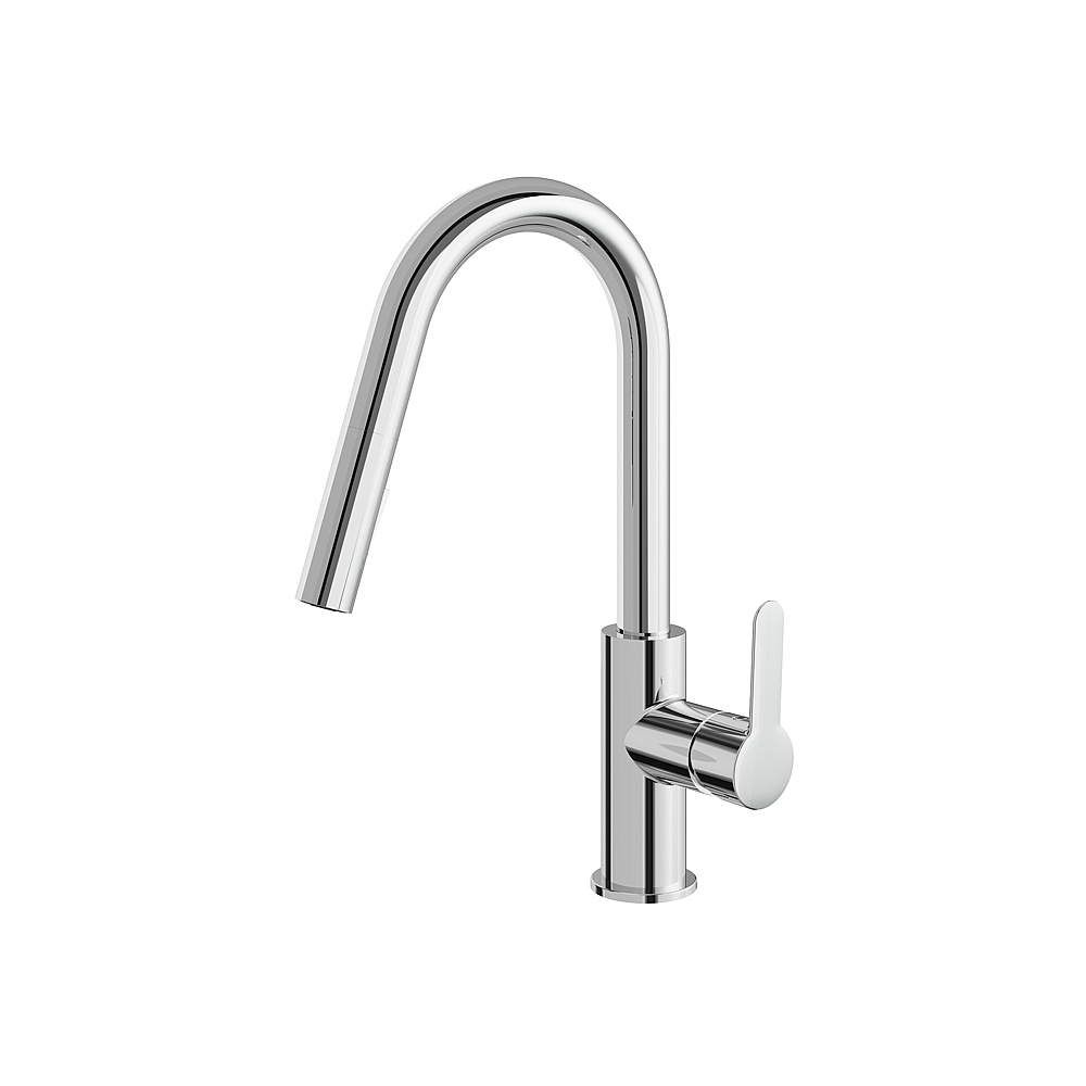 Aquabrass ABFK6545NPC Barley Pull-Down Dual Stream Kitchen Faucet - Polished Chrome