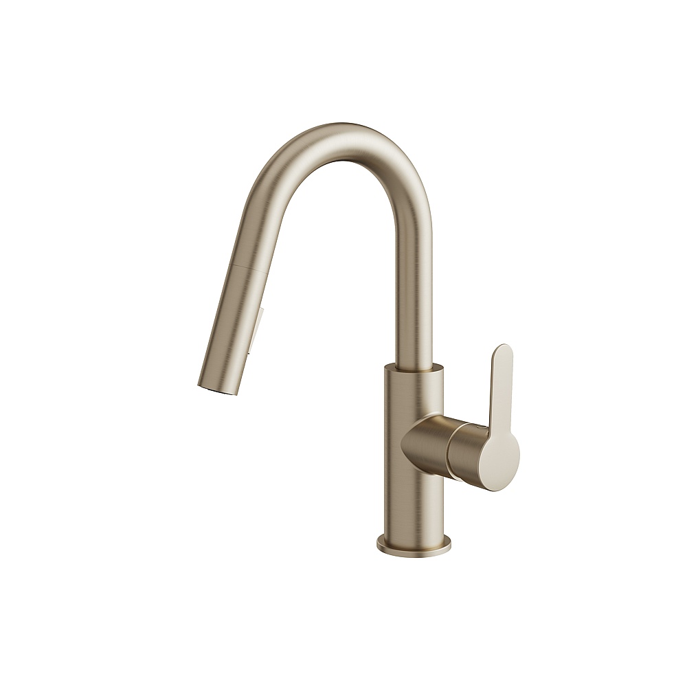 Aquabrass ABFK6545BBNVD Barley Prep Pull-Down Dual Stream Kitchen Faucet - Brushed Nickel PVD