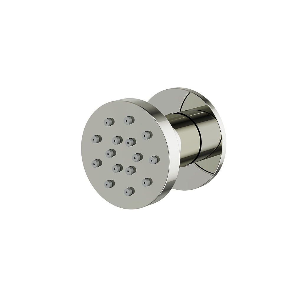 Aquabrass ABSC02566PN Round Pivoting Body Jet - Polished Nickel