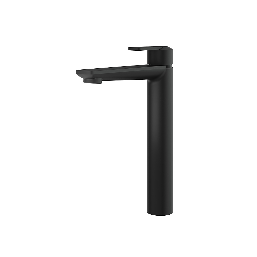 Aquabrass ABFBC6720BK Tall Single-Hole Lavatory Faucet - Black