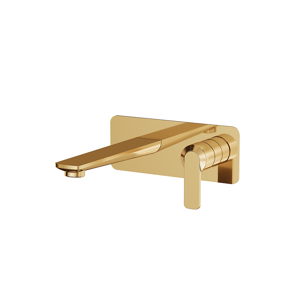 Aquabrass ABFCC6729PGD Wallmount Lavatory Faucet - Trim Only - Polished Gold
