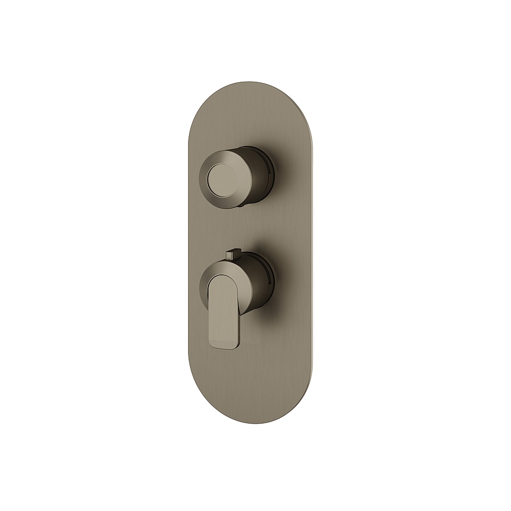 Aquabrass ABSTR3167BBC C67 Trim Set for T12001 Valve - Brushed Black Chrome