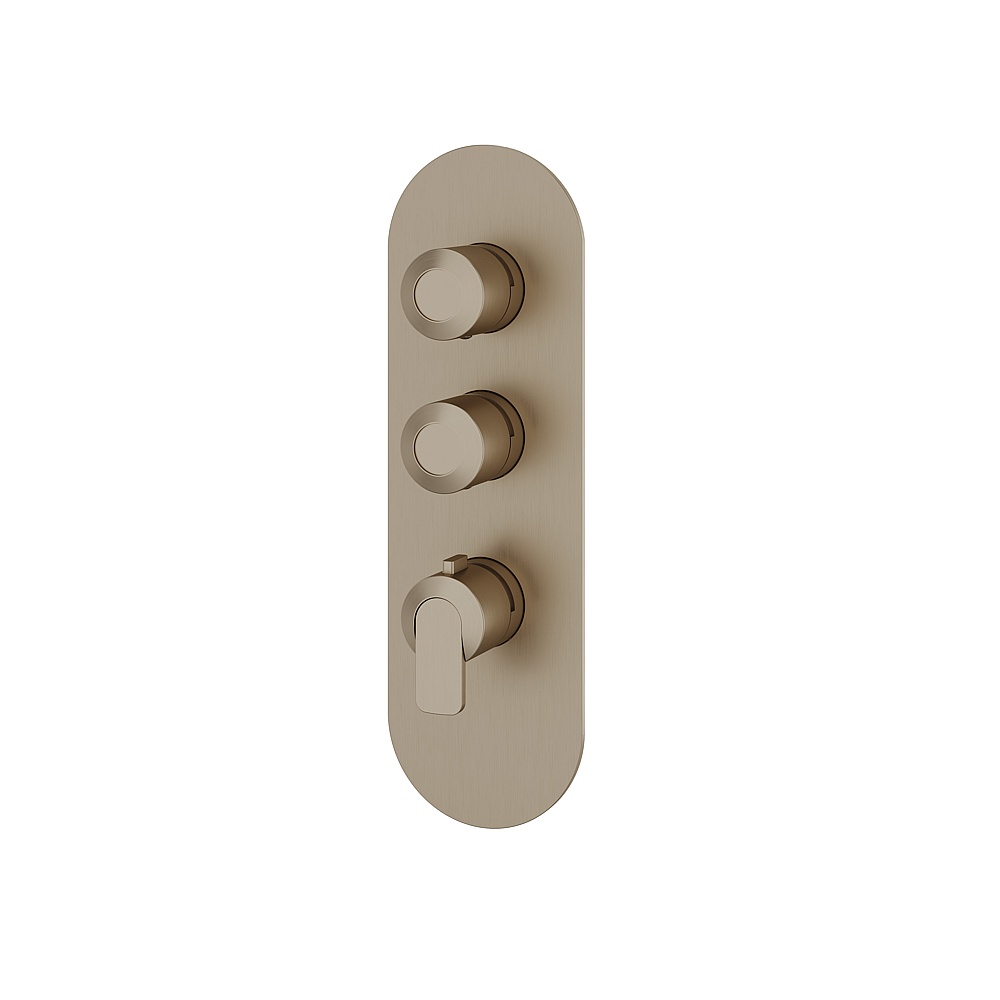 Aquabrass ABSTR3267BN C67 Trim Set for T12002 Valve - Brushed Nickel