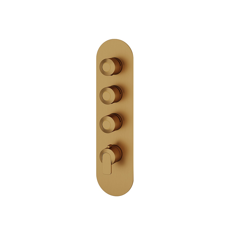 Aquabrass ABSTR3367BGD C67 Trim Set for T12003 Valve - Brushed Gold