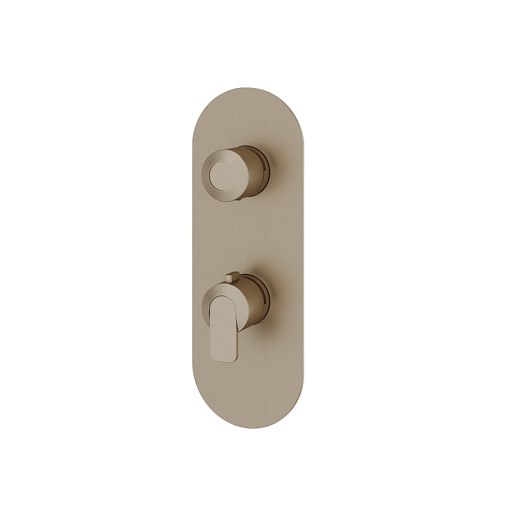 Aquabrass ABSTR9267BN C67 Trim Set 2-Way Non Shared for T12123 Valve - Brushed Nickel