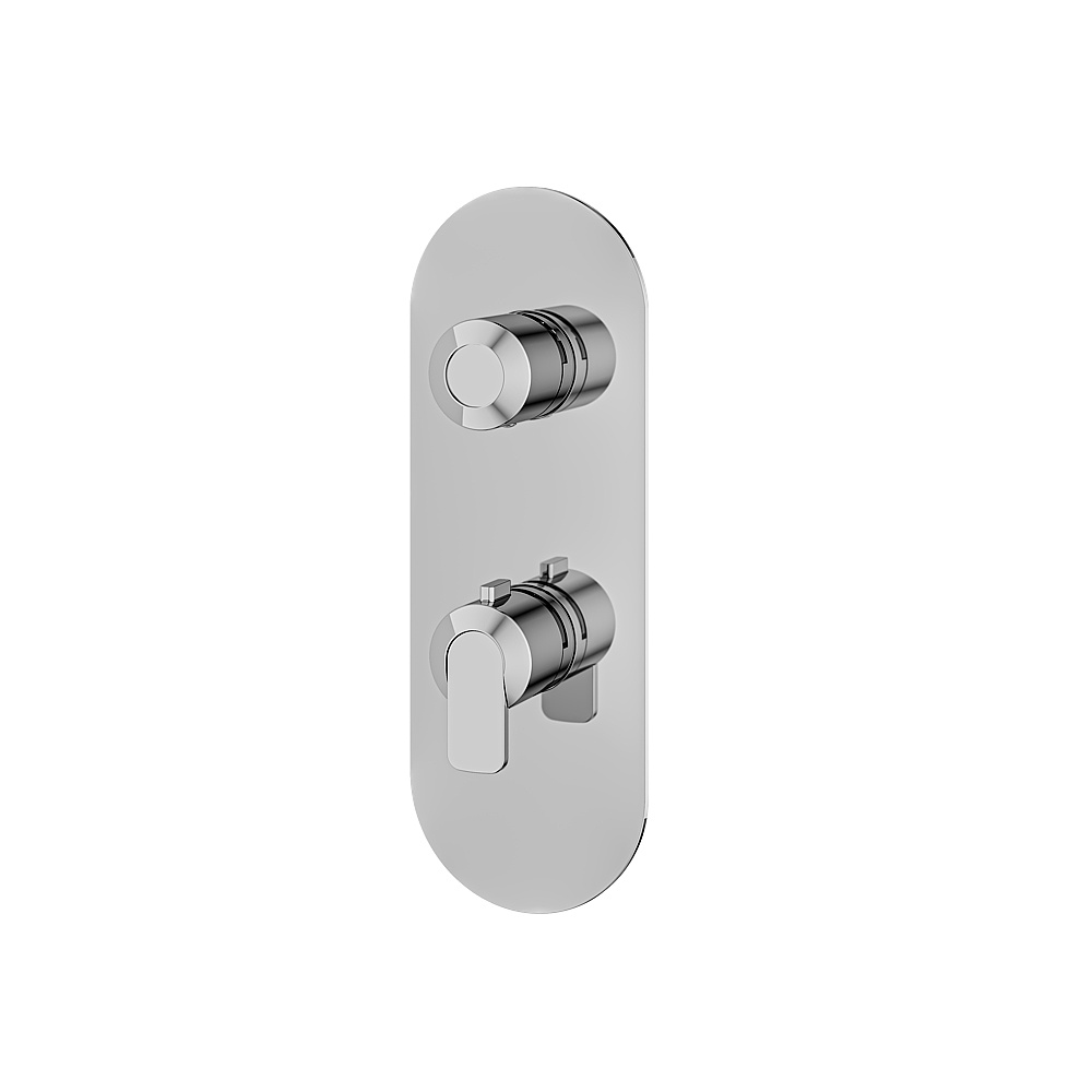 Aquabrass ABSTR9267PC C67 Trim Set 2-Way Non Shared for T12123 Valve - Polished Chrome