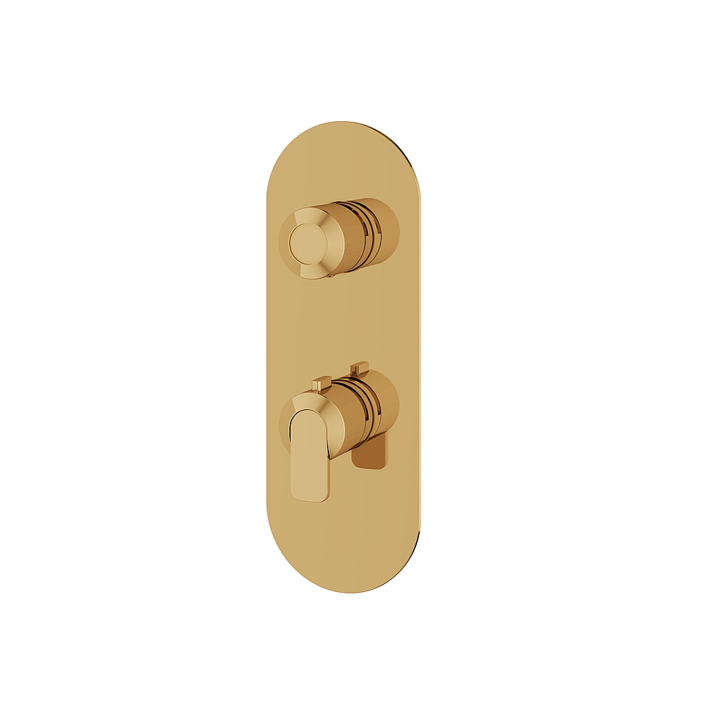 Aquabrass ABSTR8267PGD C67 Trim Set 2-Way for T12123 Valve - Polished Gold