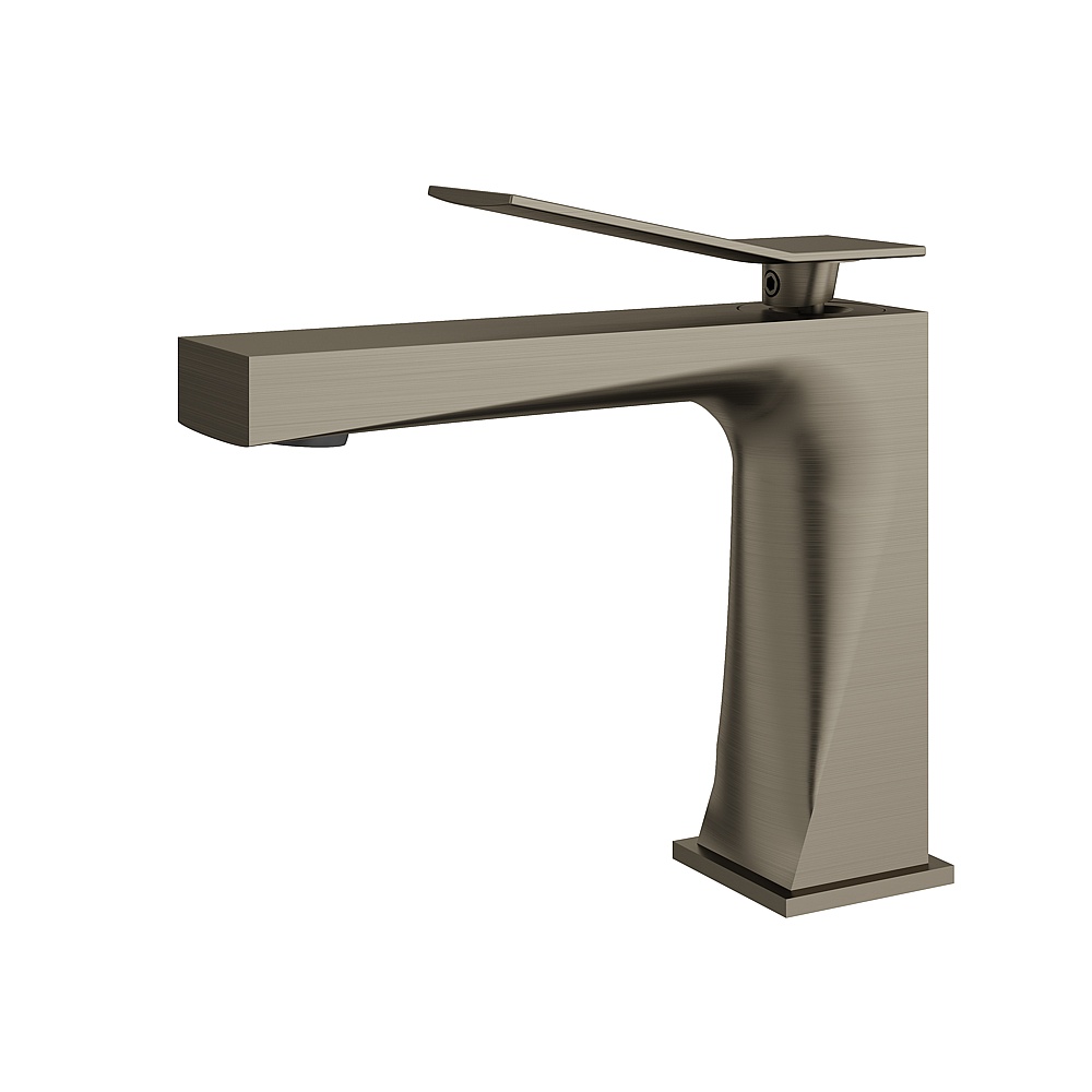 Aquabrass ABFB19014BBC Chicane Single-Hole Lavatory Faucet - Brushed Black Chrome