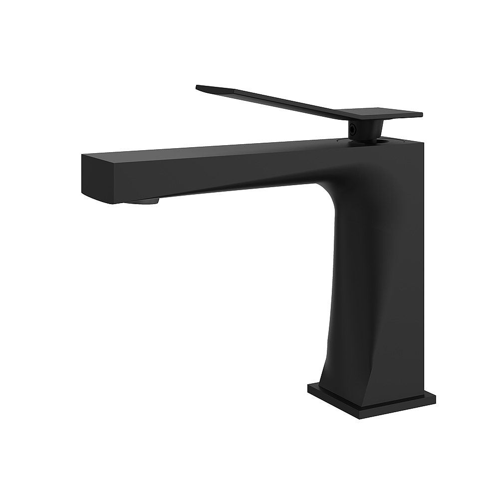 Aquabrass ABFB19014BK Chicane Single-Hole Lavatory Faucet - Black