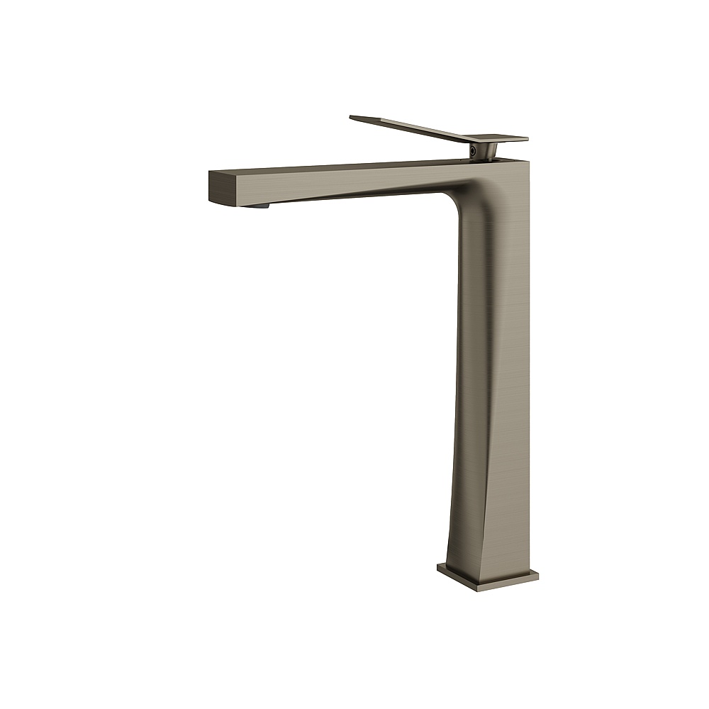 Aquabrass ABFB19020BBC Chicane Tall Single-Hole Lavatory Faucet - Brushed Black Chrome