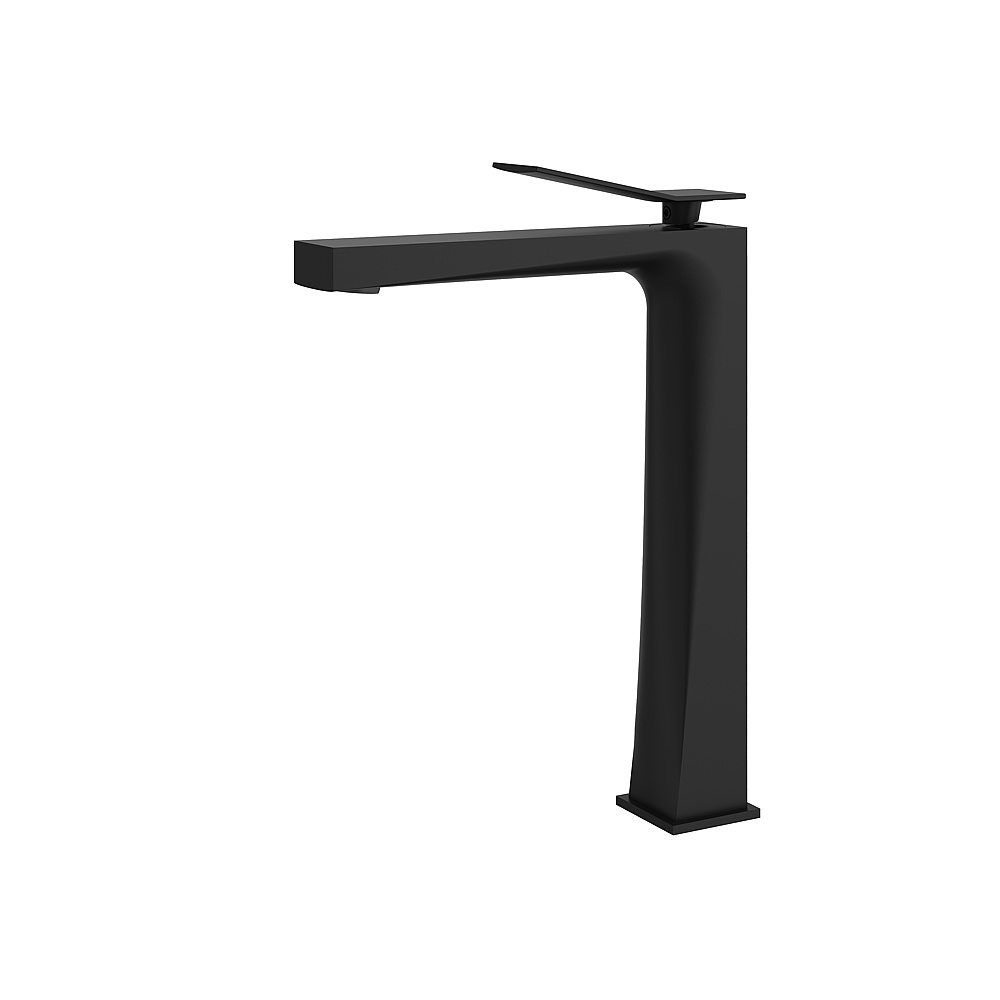 Aquabrass ABFB19020BK Chicane Tall Single-Hole Lavatory Faucet - Black
