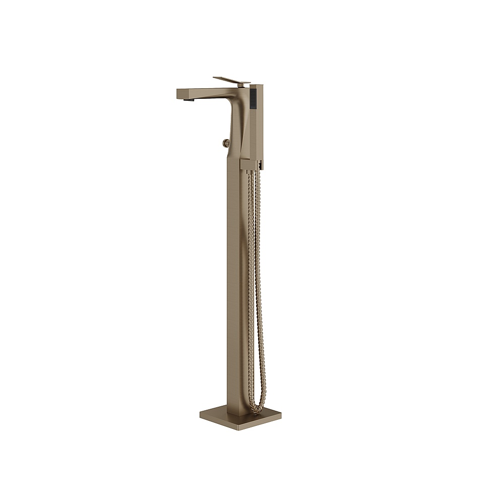 Aquabrass ABFB19N85BN Chicane Floormount Tub Filler with Handshower - Brushed Nickel