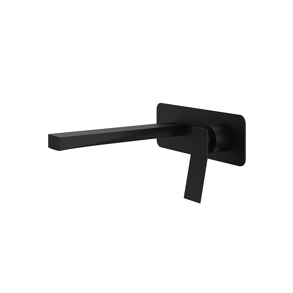 Aquabrass ABFC19N29BK Chicane Wall Lavatory Faucet-Trim - Black
