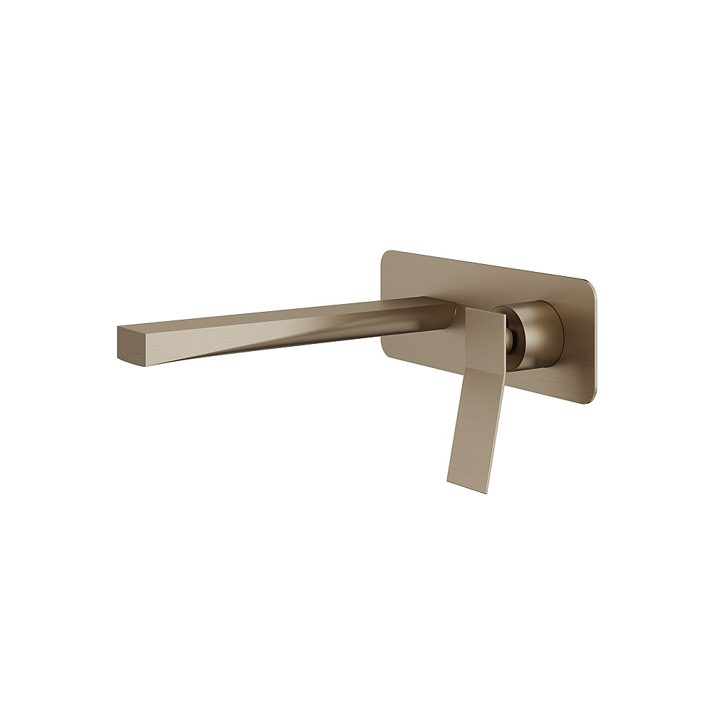 Aquabrass ABFC19N29BN Chicane Wall Lavatory Faucet-Trim - Brushed Nickel