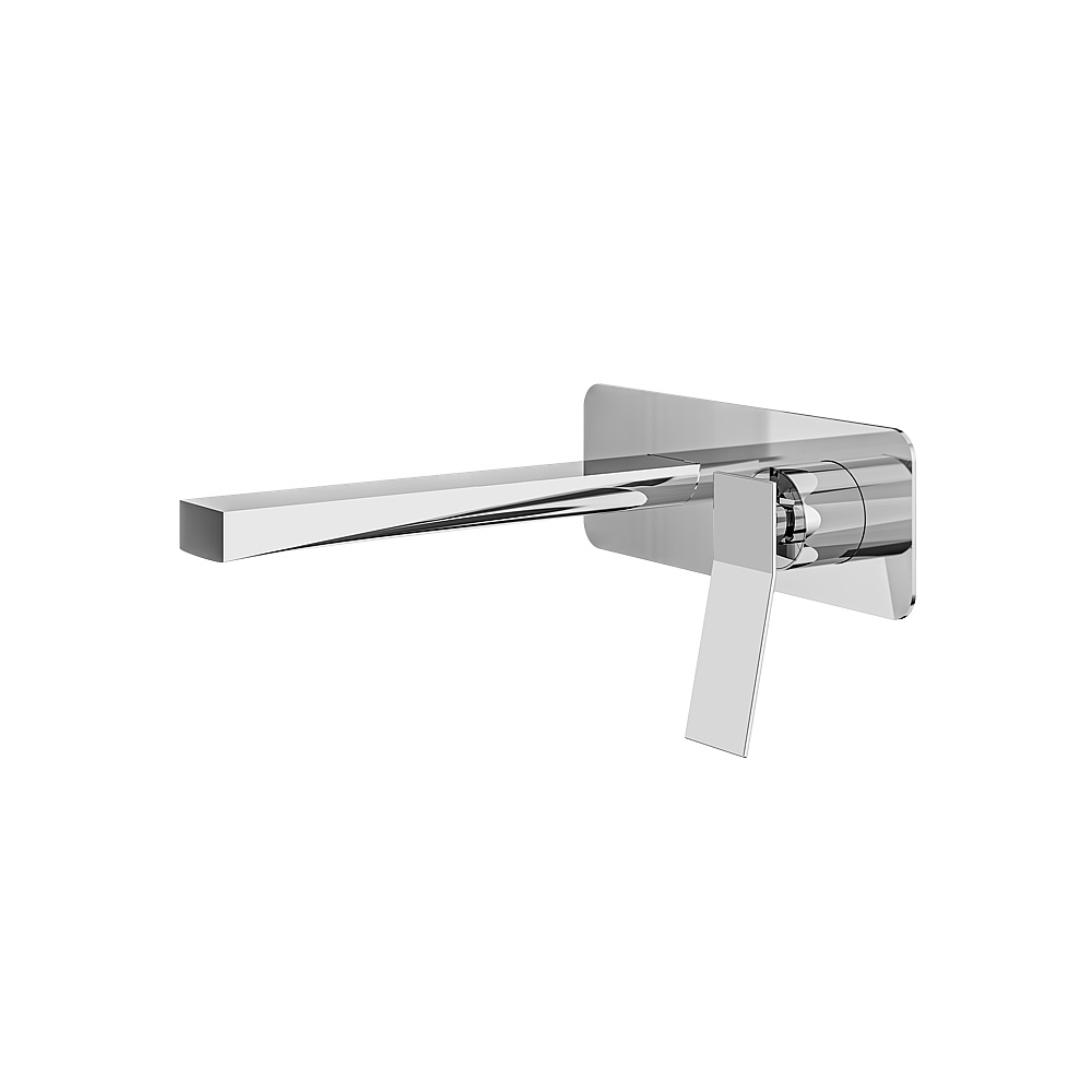 Aquabrass ABFC19N29PC Chicane Wall Lavatory Faucet-Trim - Polished Chrome
