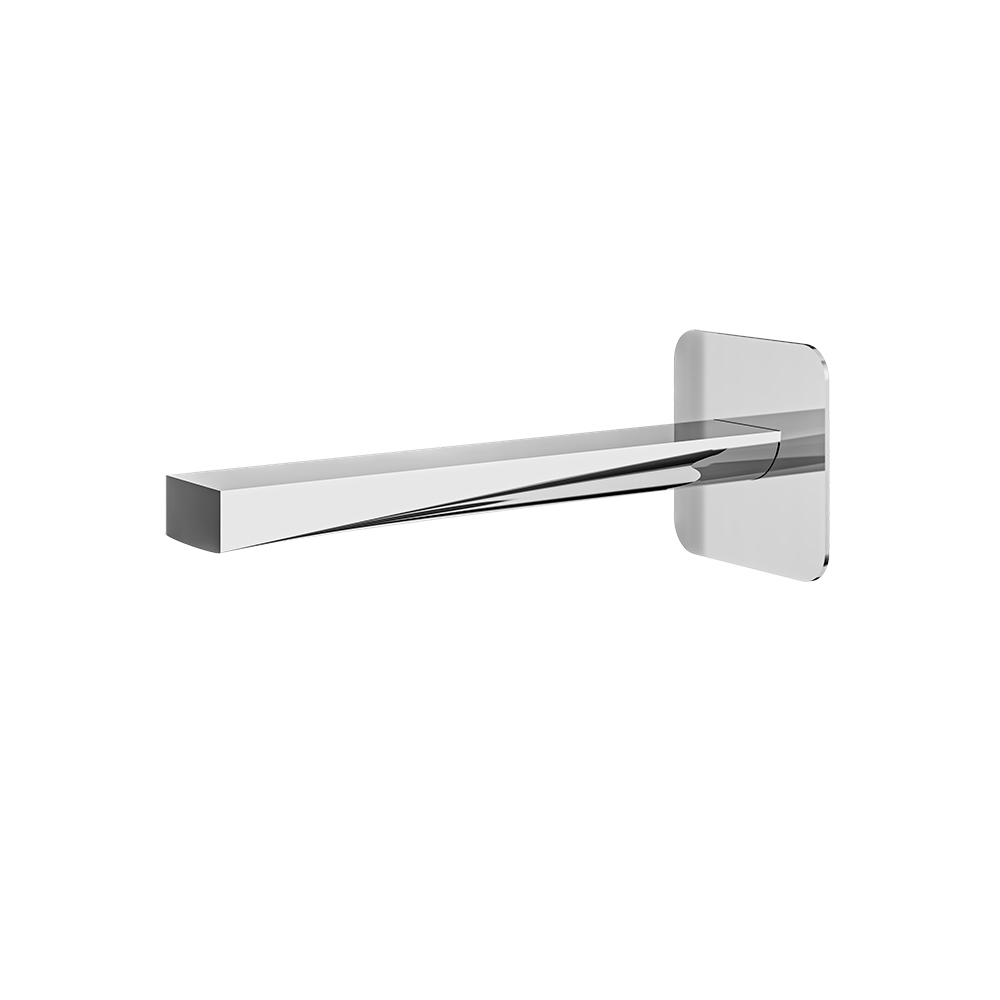 Aquabrass ABSC19032PC Chicane 9" Square Tub Spout - Polished Chrome