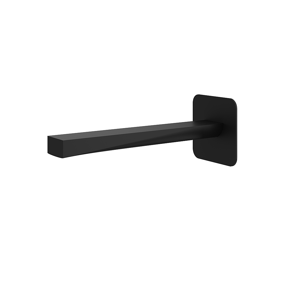 Aquabrass ABSC19032BK Chicane 9" Square Tub Spout - Black