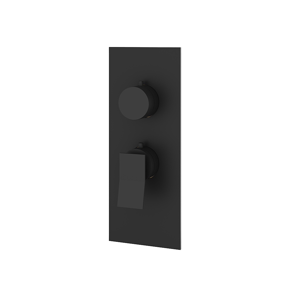 Aquabrass ABSTSR3119BK Chicane Trim Set for T12001 Valve - Black