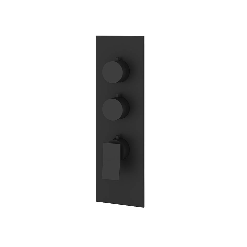 Aquabrass ABSTSR3219BK Chicane Trim Set for T12002 Valve - Black
