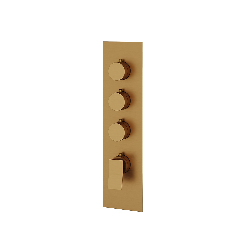 Aquabrass ABSTSR3319BGD Chicane Trim Set for T12003 Valve - Brushed Gold